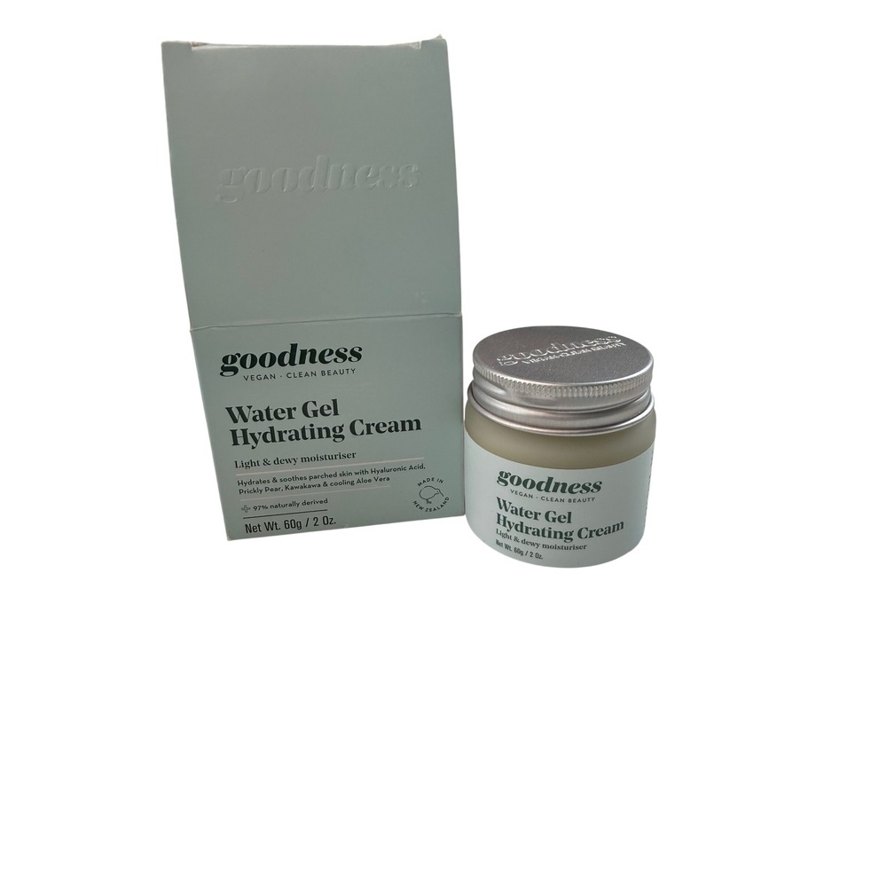 Goodness Natural Clean Beauty Water Gel Hydrating Cream 60g 2oz New Zealand NIB